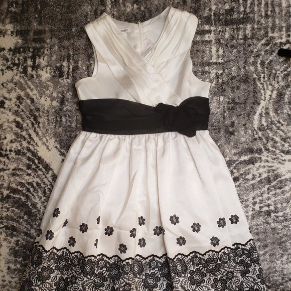 Black and White Dress for Girls - Picture 1 of 10